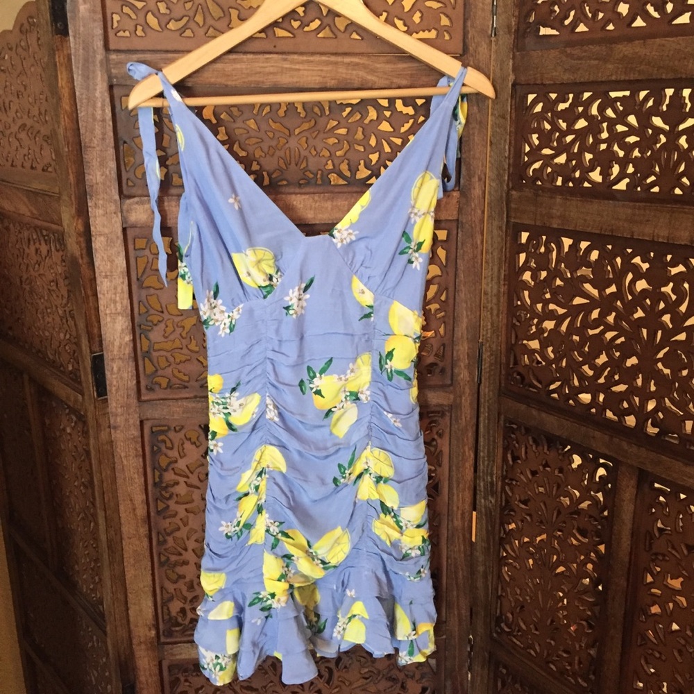 NEW Majorelle Lemons Annalise Tie Sleeve Dress XXS - Picture 3 of 5